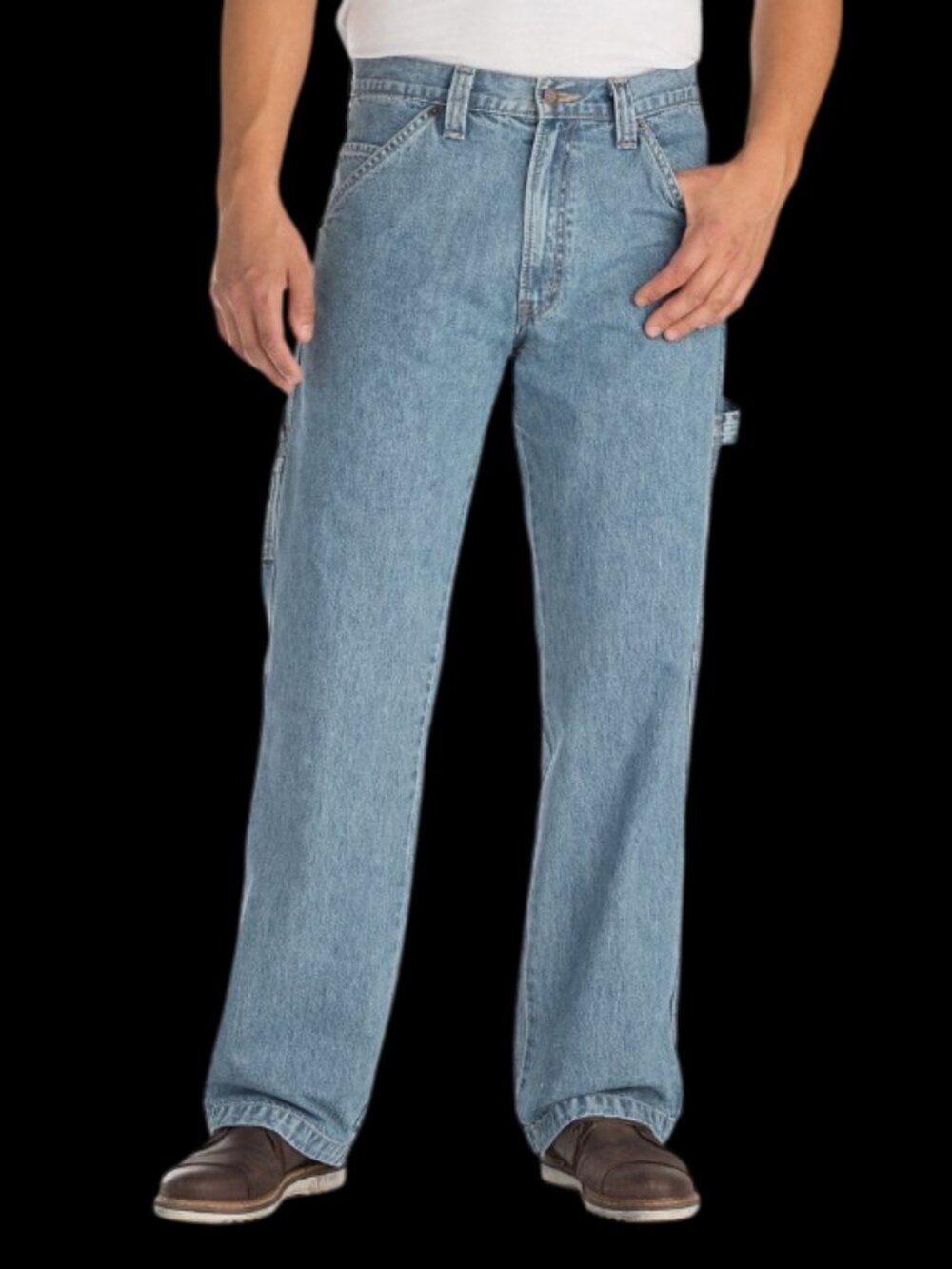 Levi Strauss Signature Workwear Mens Carpenter Jeans Indigo Blue Size 38 X 30